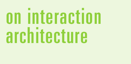 on interaction architecture
