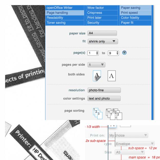 more snippets, a dialog panel showing advanced features UI configuration
and control, and part of a dialog layout specification